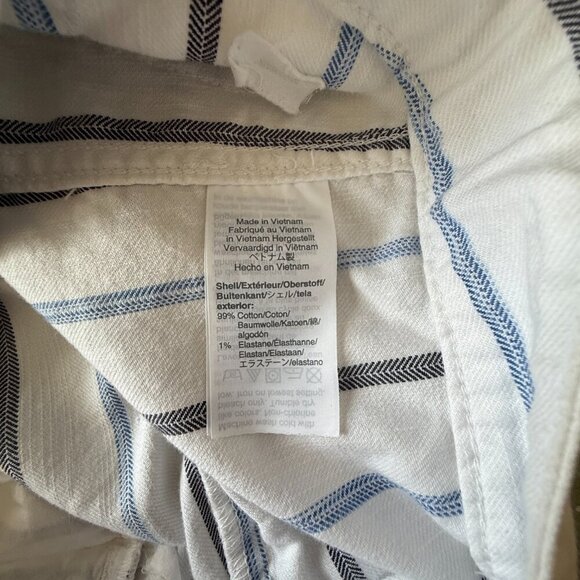 Women's 24 Madewell Slim Emmett Wide-Leg Crop Pants in Montpellier Stripe - Picture 7 of 8